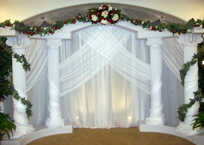 Beautiful Column Backdrop One of our most popular options these columns set