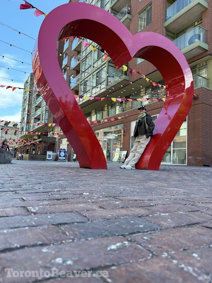 Human Poses In The Big Heart At The Distillery District