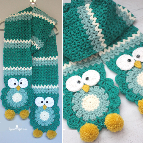 Crochet Owl Super Scarf - Free Pattern