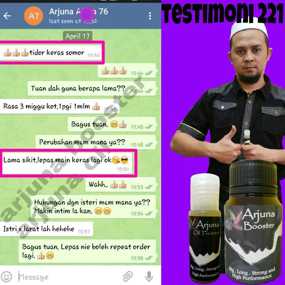 Testimoni - Arjuna Oil Booster