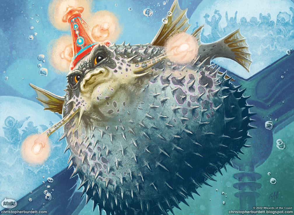 The DOODLES, DESIGNS, and aRT of CHRISTOPHER BURDETT: Blufferfish - Magic:  the Gathering - Process