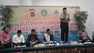 Kapolres Cirebon Kota Bersinergi Bersama Para Ulama Dan Ketua DKM Untuk Mensosialisasikan Bahaya Hoax