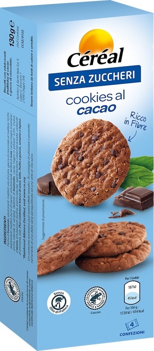 Céréal presenta i Cookies al cacao senza zuccheri