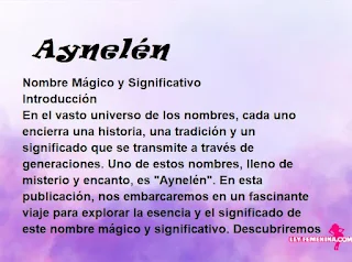 significado del nombre Aynelén