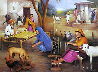 download wallpaper Old Village Painting