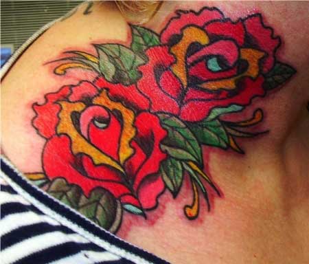 Bodypainting Tattoos Design Roses