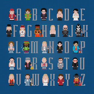 Rock Music Alphabet 2 - Cross Stitch PDF Pattern Download