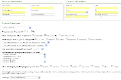 Employment Guide Application Process