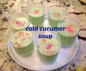 small glass of cucumber soup