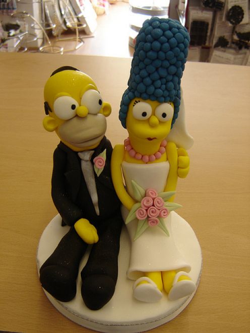 Homer and Marge Wedding Cake Topper If you're planning to get married this