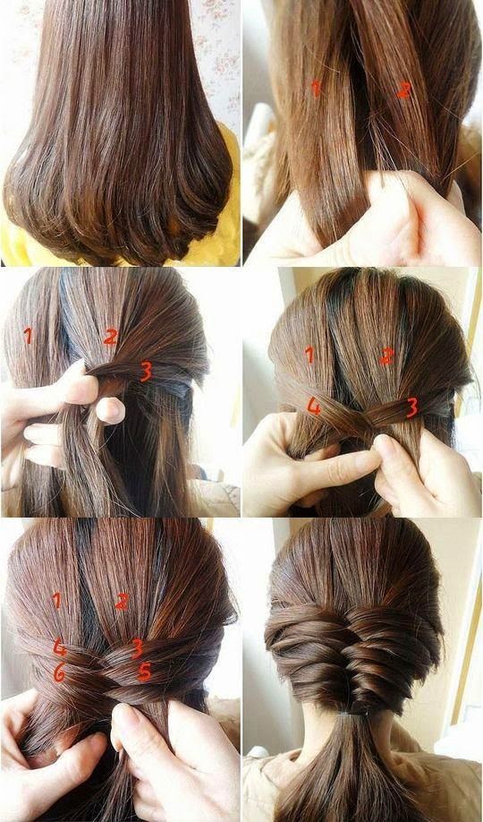 Easy Hairstyles Instruction For Long|Medium|Short Hair To Do At Home ...