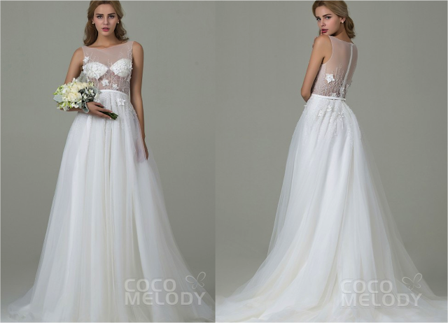 http://www.cocomelody.com/graceful-sheath-column-illusion-natural-train-tulle-ivory-sleeveless-zipper-wedding-dress-with-beading-and-appliques-cwxt15012.html