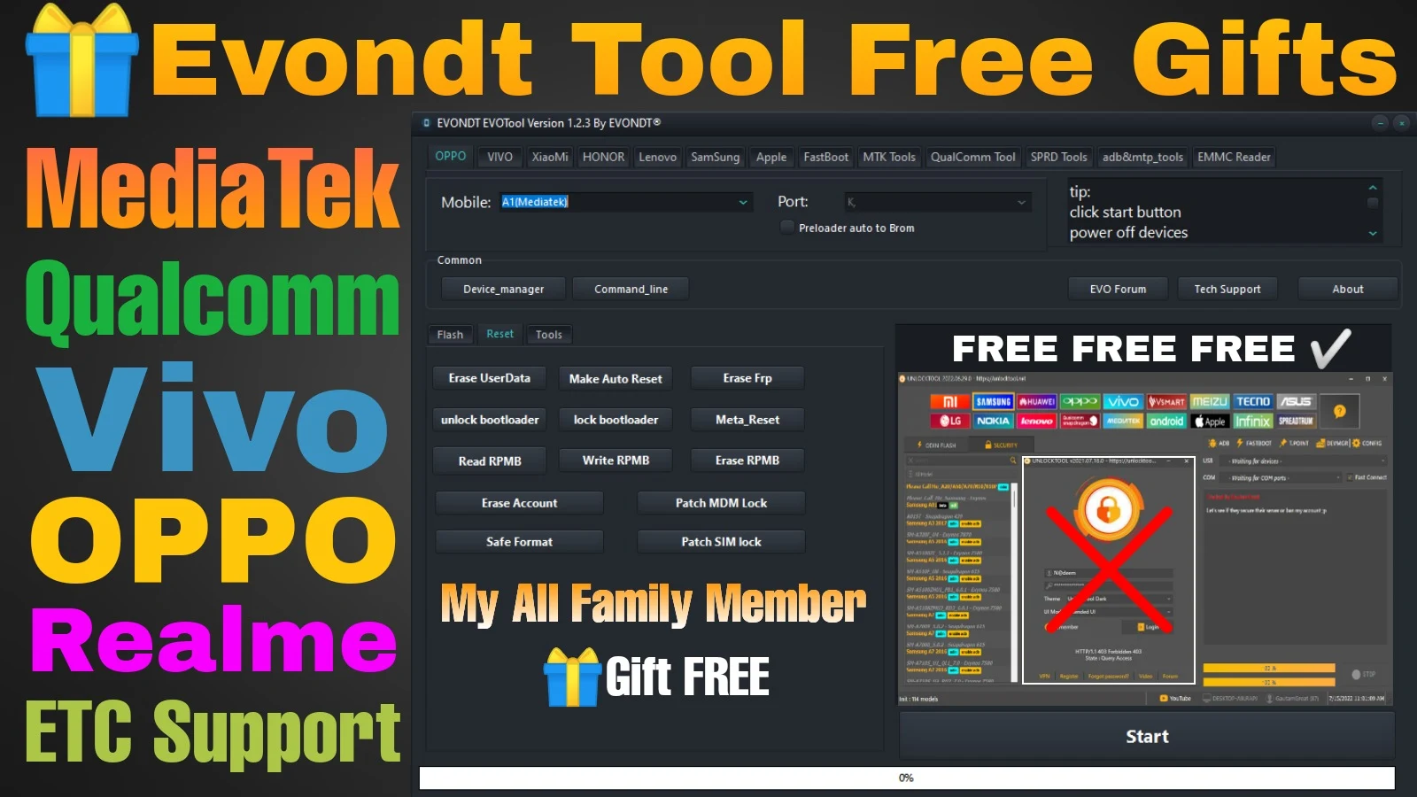 EVO Tool Version 1.2.3 Mi Account FRP Pattern Unlock Tool (Free Login) Working 100%