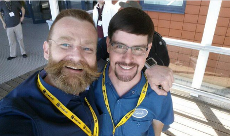 Martijn Wismeijer standing next to Gavin Andresen