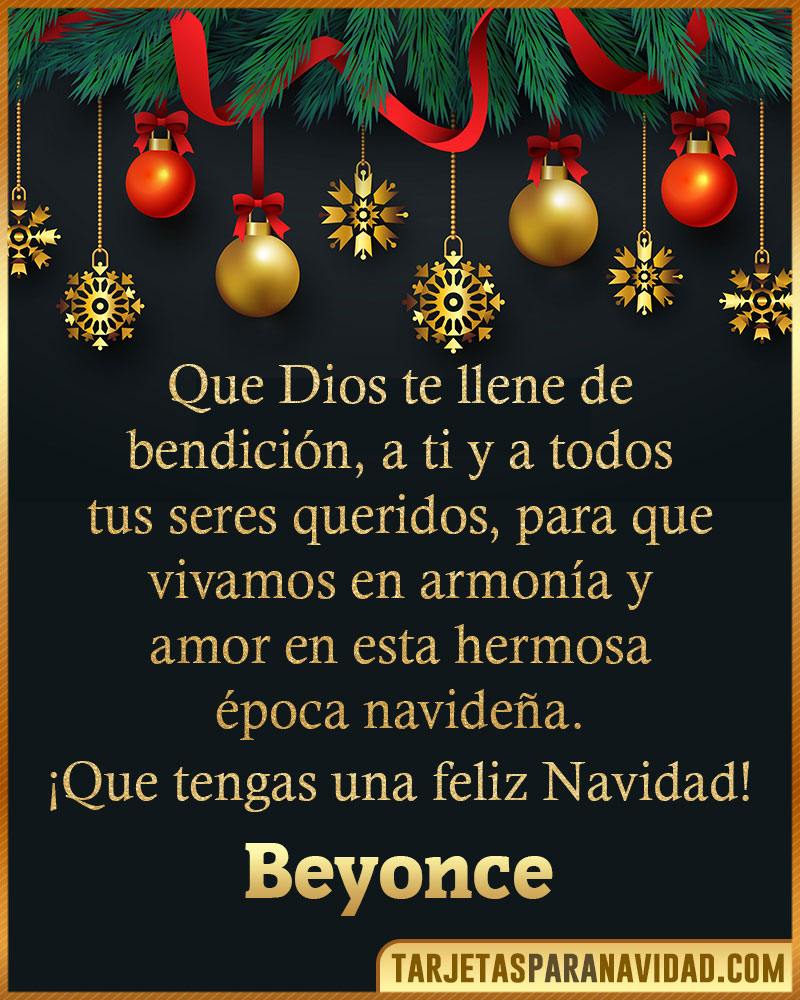 Frases cristianas de Navidad para Beyonce