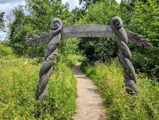 One of the two entrances to The Sculpture Trail