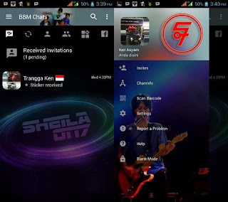 BBM MOD Sheila On 7 v3.2.0.6 APK Transparan Theme