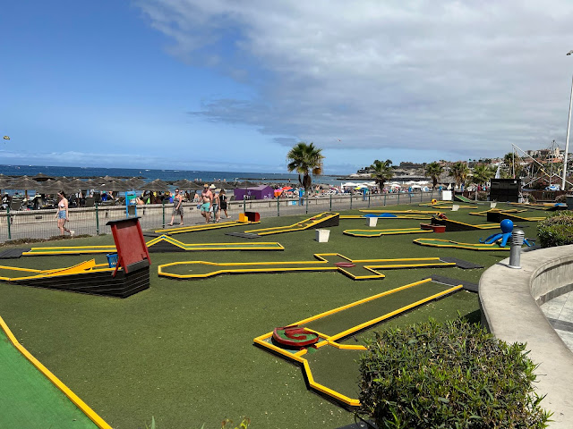 Minigolf course at Playa Fañabe, Tenerife. Photo by James Trubridge, August 2023