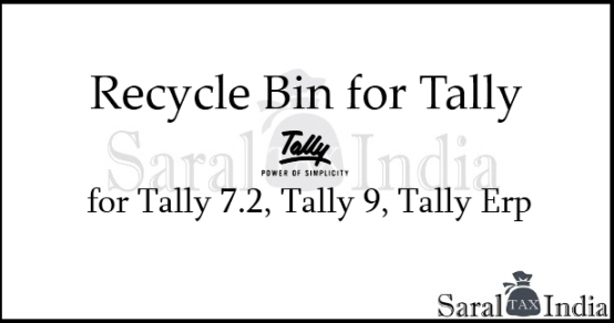 Recycle bin for Tally