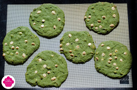 Cookies au thé matcha, gingembre et chocolat blanc