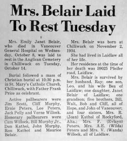 Emily Belair obituary