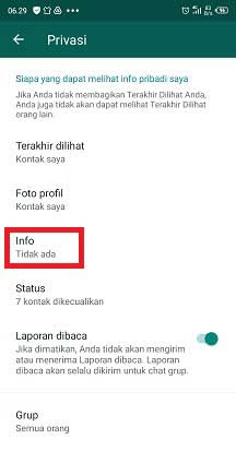 2 Cara Menghilangkan Info Di Profil Whatsapp Tanpa Aplikasi - Wafbig