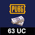 Get 63 Uc in Pubg mobile for free 2022