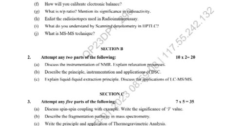 THEORY EXAMINATION 2021-22 ADVANCED INSTRUMENTATION TECHNIQUES AKTU Paper PDF | PPT