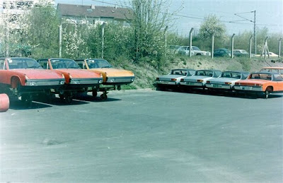 Factory of  Porsche back in 1972 old photos