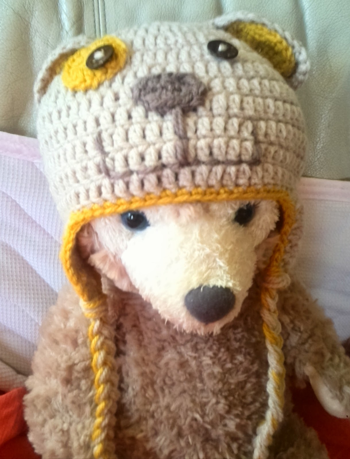 ベビー用カギ針編み ワンちゃんお帽子 の編み方 Crochet And Me かぎ針編みの編み図と編み方