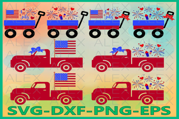 Free SVG 4th of July Truck