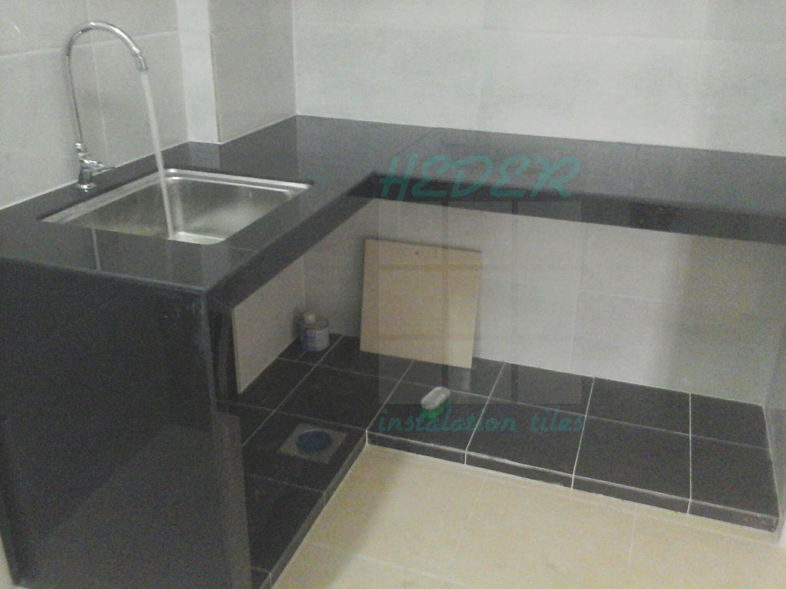 Table top countertop concrete meja dapur  konkrit di 