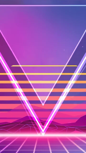 iPhone 11 4k Retro Synthwave Sun Palm Tree Wallpaper