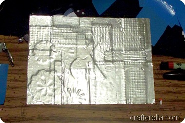 metal tape applied