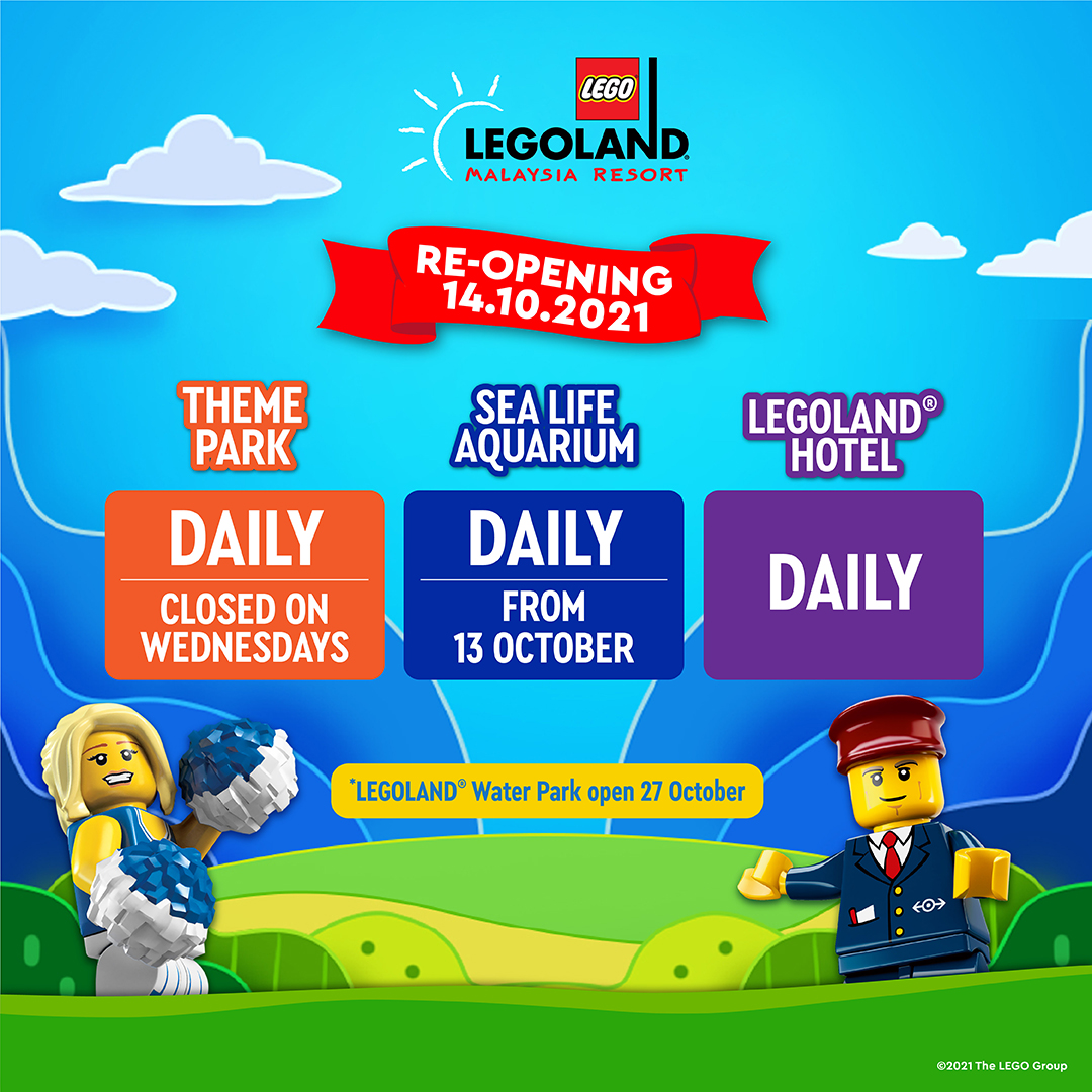 Legoland Malaysia resort reopens, planet legoland, legoland main attraction, legoland ticket price, legoland opening deals 2021, legoland annual pass,