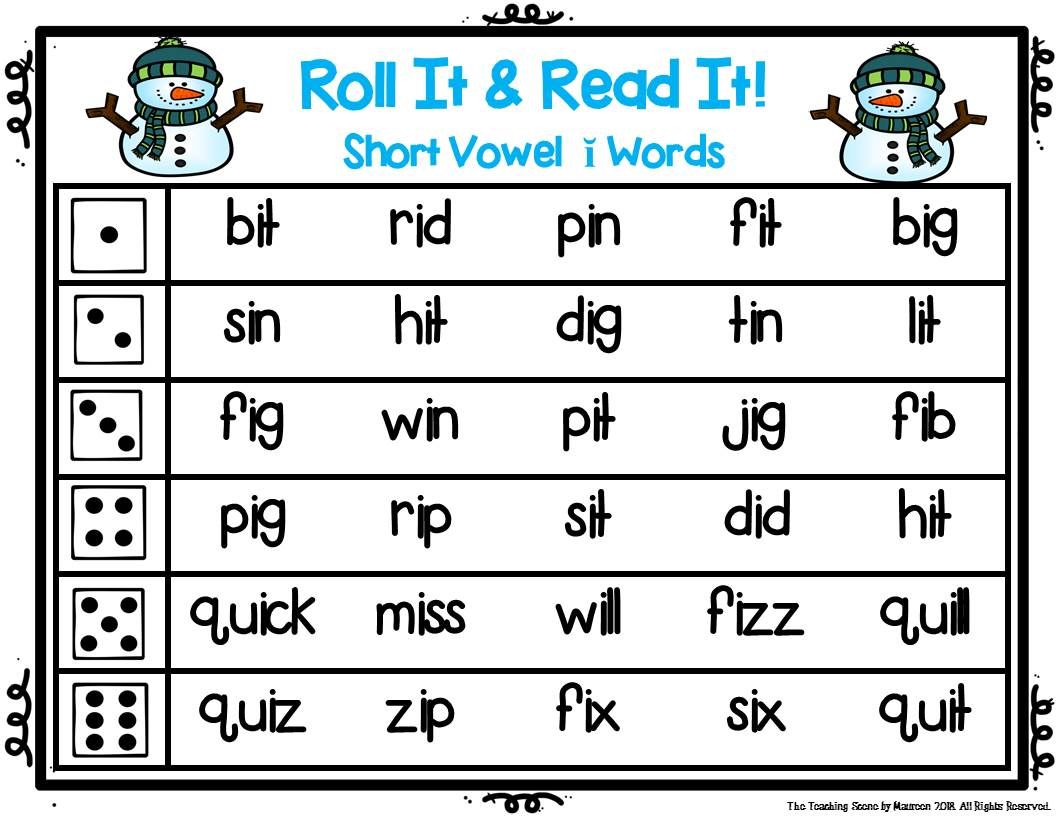 I roll. Английский чтение Phonics 1. Roll and read. Чтение e Worksheets for Kids. Short Vowel i.