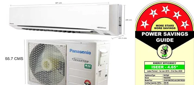 5 BEE star rating, Best Inverter Split AC with Copper for Rs 40000 Panasonic 1 Ton 5 Star Wi-Fi Inverter Split AC (Copper, PM 2.5 Filter, 2020 Model, CS/CU-NU12WKYW White) Rs 34,490