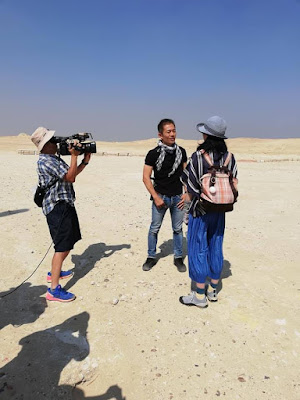 The Japanese TV at the Lahun Pyramid in Fayoum