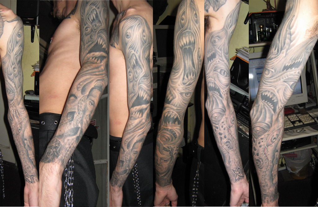 Guy spends 2 years getting epic HP Lovecraft tattoo sleeve mustsee pic
