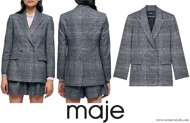 Princess of Wales wore MAJE Vincio Fitted Checked Blazer