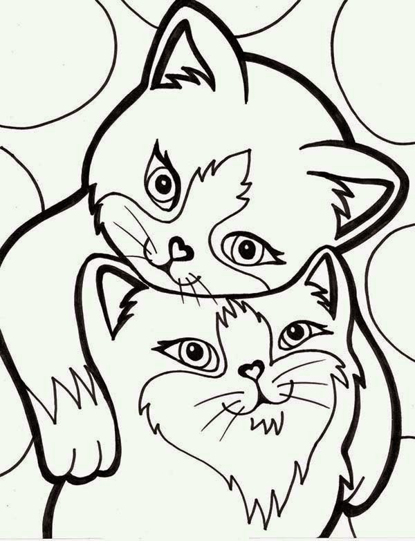 Kitten Coloring Page 4
