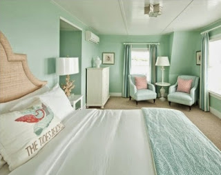 dormitorio en verde