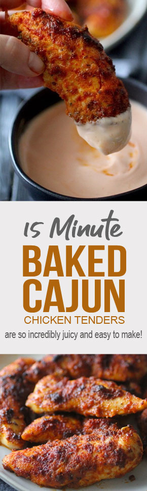 15 Minute Baked Cajun Chicken Tenders