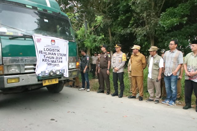 Kapolres Bersama Bupati Sergai Hadiri Pendistribusian Logistik Pemilu 2024