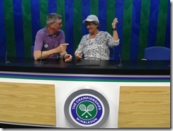 Edward and Elaine in the Interview Room at Wimbledon
