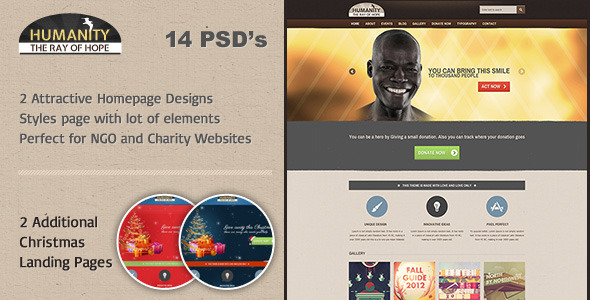 Humanity - Church / Non - Profit PSD Template - Charity Nonprofit