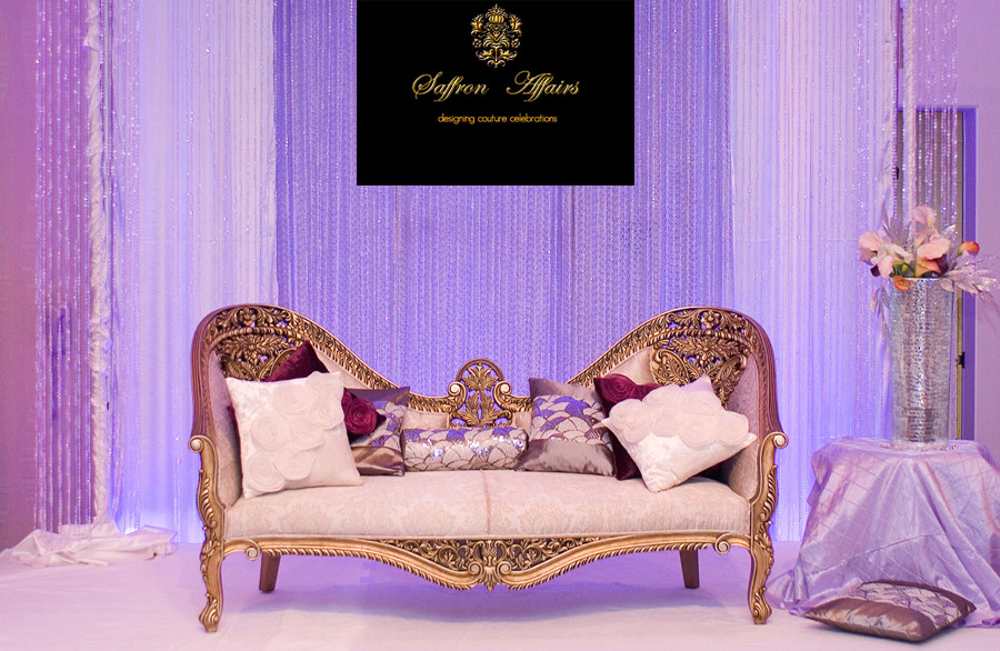 Couture Focal Point Seating Gold Leaf and Silver Leaf hand painted Divan