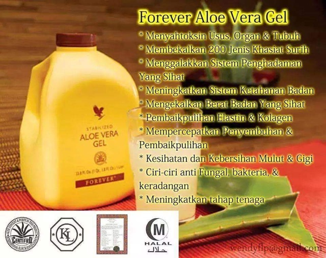 KHASIAT ALOE VERA GEL FOREVER ~ JOM SIHAT CARA SEMULAJADI