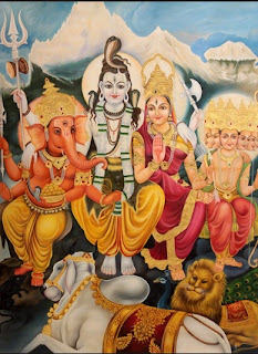 Ganesh Ji Family Photo with Shiv ji ,Mata Parvati ji, kartikey