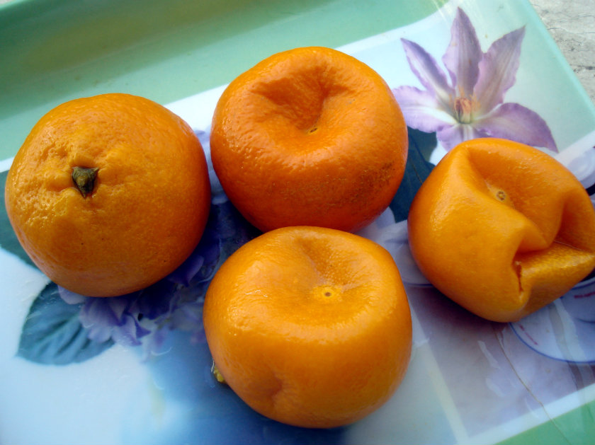 when cool, cut each clementine in half
